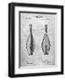 Vintage Bowling Pin Patent-Cole Borders-Framed Art Print