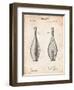 Vintage Bowling Pin Patent-Cole Borders-Framed Art Print