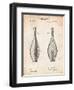 Vintage Bowling Pin Patent-Cole Borders-Framed Art Print