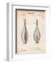 Vintage Bowling Pin Patent-Cole Borders-Framed Art Print