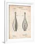 Vintage Bowling Pin Patent-Cole Borders-Framed Art Print