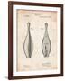 Vintage Bowling Pin Patent-Cole Borders-Framed Art Print
