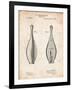 Vintage Bowling Pin Patent-Cole Borders-Framed Art Print