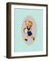 Vintage Boy with Drum-Effie Zafiropoulou-Framed Giclee Print