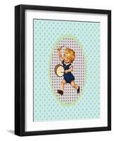 Vintage Boy with Drum-Effie Zafiropoulou-Framed Giclee Print