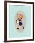 Vintage Boy with Drum-Effie Zafiropoulou-Framed Giclee Print