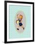 Vintage Boy with Drum-Effie Zafiropoulou-Framed Giclee Print