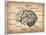 Vintage Brain Map Anatomy-NaxArt-Stretched Canvas