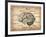 Vintage Brain Map Anatomy-NaxArt-Framed Art Print