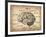 Vintage Brain Map Anatomy-NaxArt-Framed Art Print