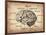 Vintage Brain Map Anatomy-NaxArt-Framed Art Print