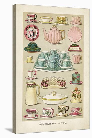 Vintage Breakfast China-The Vintage Collection-Stretched Canvas