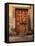 Vintage Brown Wood Medieval Door in Rural Stone House-felker-Framed Stretched Canvas