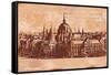 Vintage Budapest Background-Petrafler-Framed Stretched Canvas