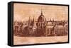 Vintage Budapest Background-Petrafler-Framed Stretched Canvas