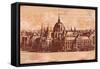 Vintage Budapest Background-Petrafler-Framed Stretched Canvas