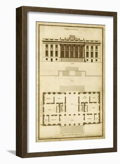 Vintage Builidng and Plan II-Deneufforge-Framed Art Print