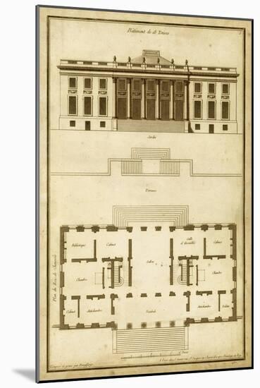 Vintage Builidng and Plan II-Deneufforge-Mounted Art Print