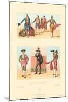 Vintage Bullfighting Outfits-null-Mounted Art Print