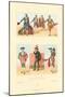 Vintage Bullfighting Outfits-null-Mounted Art Print