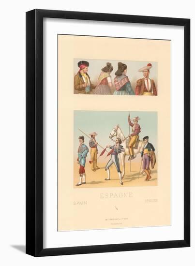 Vintage Bullfighting Outfits-null-Framed Art Print