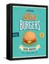 Vintage Burgers Poster-avean-Framed Stretched Canvas