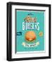 Vintage Burgers Poster-avean-Framed Art Print