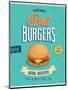 Vintage Burgers Poster-avean-Mounted Art Print