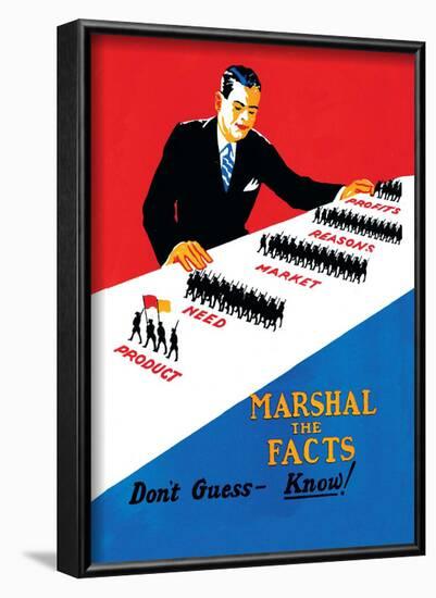 Vintage Business Don't Guess- Know!-null-Framed Art Print