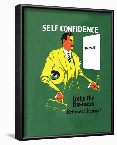 Vintage Business Self Confidence - Believe in Yourself-null-Framed Art Print
