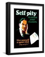 Vintage Business Self-Pity-null-Framed Art Print