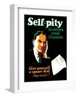 Vintage Business Self-Pity-null-Framed Art Print