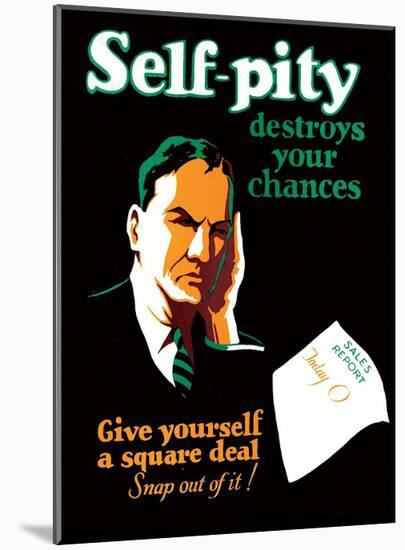 Vintage Business Self-Pity-null-Mounted Art Print