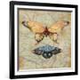 Vintage Butterflies II-Paul Brent-Framed Art Print