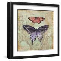 Vintage Butterflies IV-Paul Brent-Framed Art Print