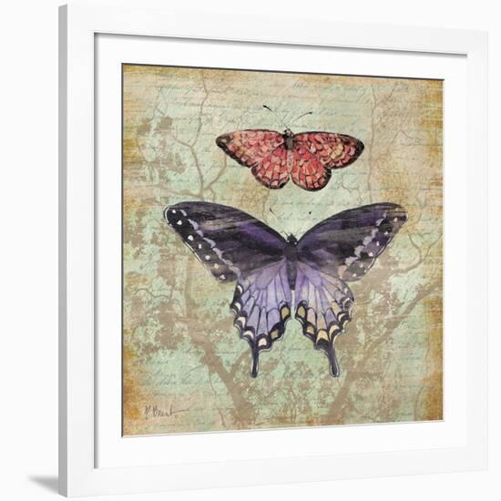 Vintage Butterflies IV-Paul Brent-Framed Art Print