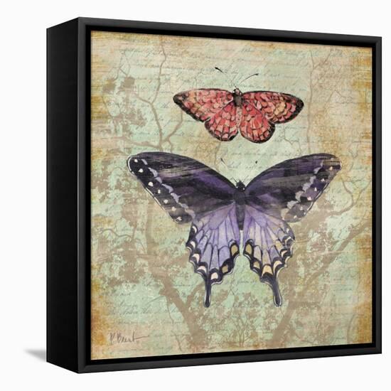 Vintage Butterflies IV-Paul Brent-Framed Stretched Canvas