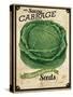 Vintage Cabbage Seed Packet-null-Stretched Canvas