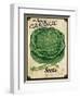 Vintage Cabbage Seed Packet-null-Framed Giclee Print