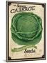 Vintage Cabbage Seed Packet-null-Mounted Giclee Print