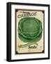 Vintage Cabbage Seed Packet-null-Framed Giclee Print