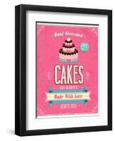 Vintage Cakes Poster-avean-Framed Art Print