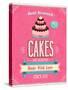 Vintage Cakes Poster-avean-Stretched Canvas