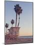 Vintage California Life Guard Station - California Beach with Life Guard-DCornelius-Mounted Photographic Print