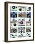 Vintage Cameras-Joanne Paynter Design-Framed Giclee Print