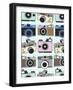 Vintage Cameras-Joanne Paynter Design-Framed Giclee Print