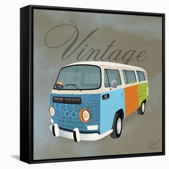 Vintage Camper Van-Dominique Vari-Framed Stretched Canvas