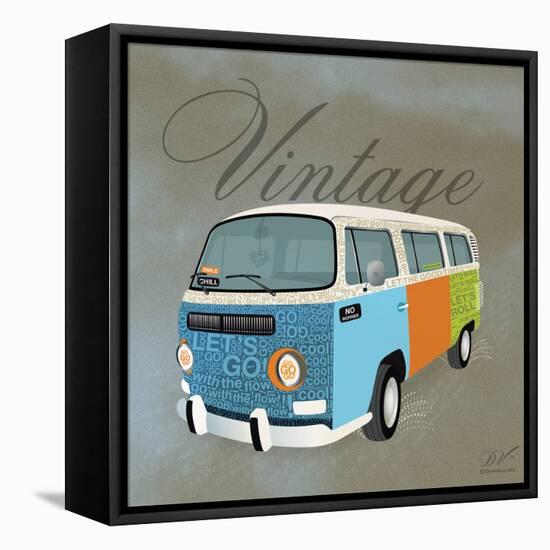 Vintage Camper Van-Dominique Vari-Framed Stretched Canvas