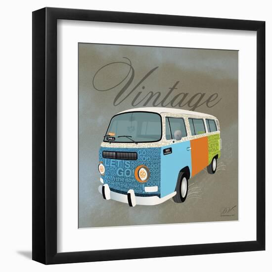 Vintage Camper Van-Dominique Vari-Framed Art Print