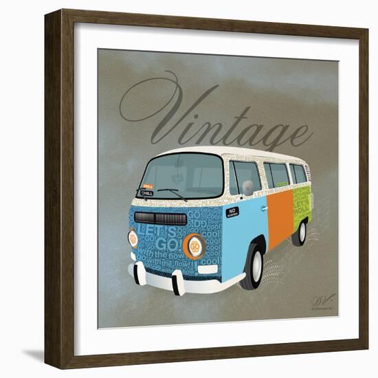 Vintage Camper Van-Dominique Vari-Framed Art Print